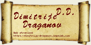 Dimitrije Draganov vizit kartica